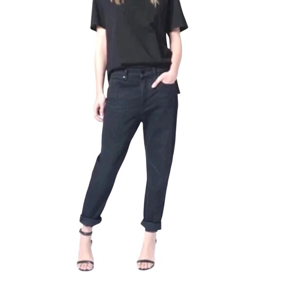 Alexander Wang Denim X Black High-Waisted Boyfriend Jeans Womens Size 25 - Picture 1 of 15